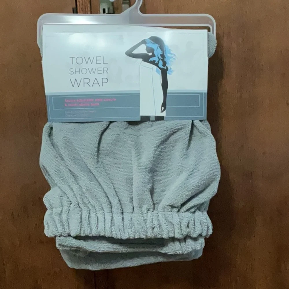 Sultan’s Bath towel shower body gray wrap New.